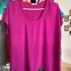 Soprano S/S Dark Fuchsia Blouse